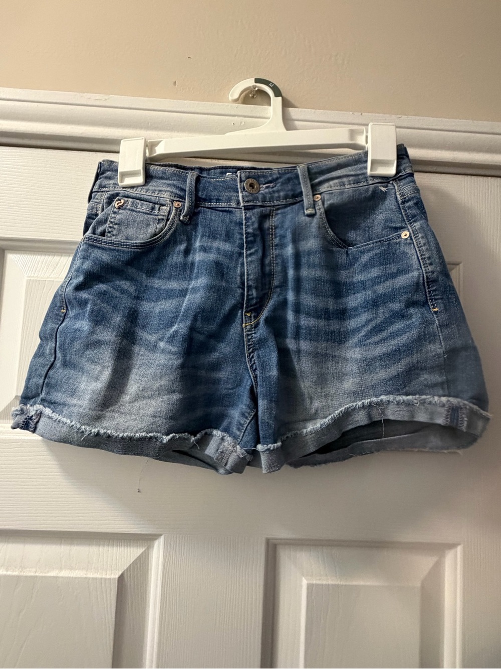 Levi's Light Blue Washed Denim Shorts